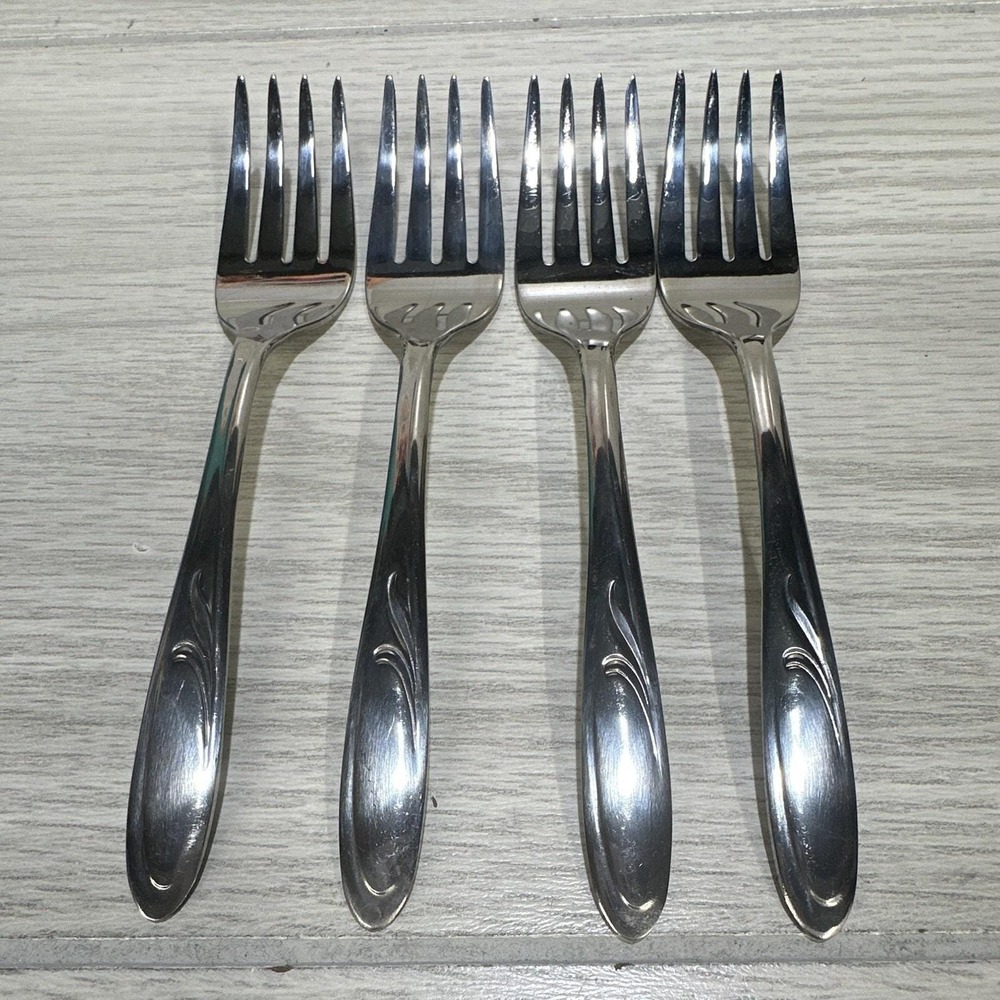 Superior Stainless USA Flatware (Set Of 4) Salad Forks Vintage